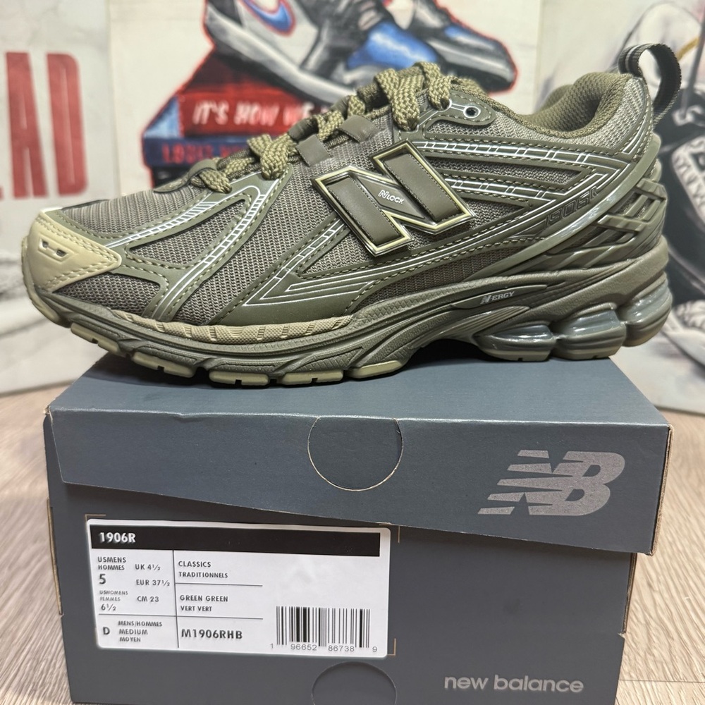 New Balance 1906R Dark Moss Men 5 Women 6.5  Casual Shoes Sneakers M1906RHB New - Picture 3 of 12